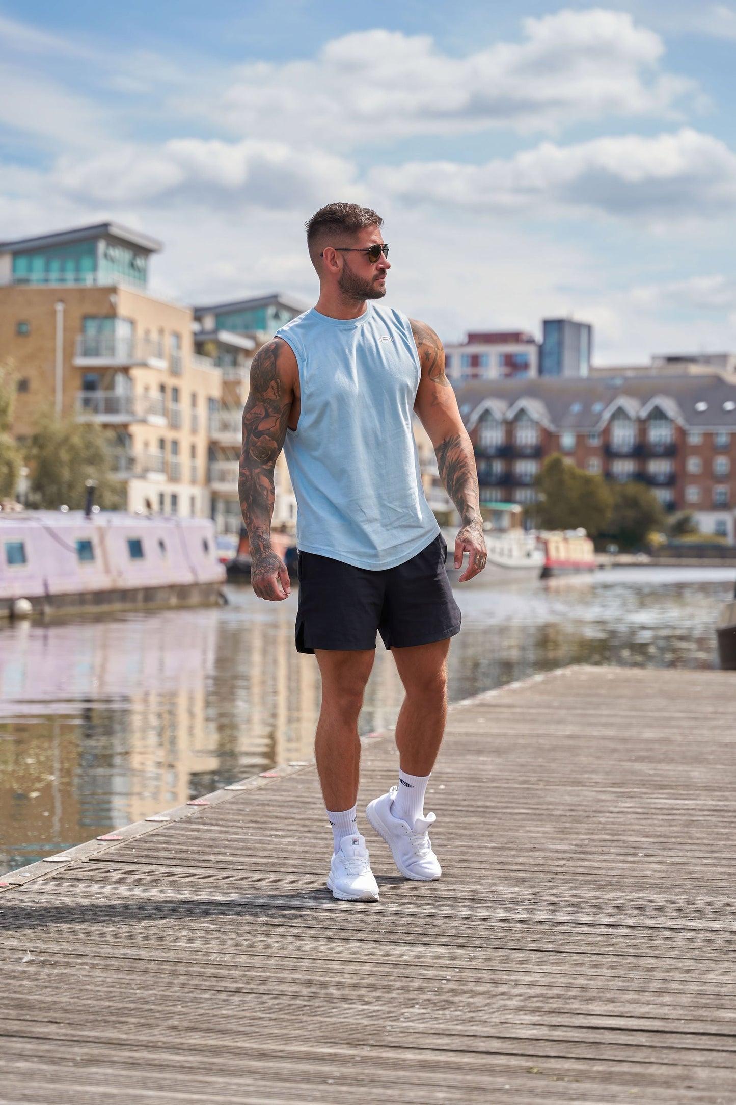 Buzz Physique Destiny Sleeveless T-Shirt - Blue - Premium  from Buzz Physique - Just $10.95! Shop now at Buzz Physique