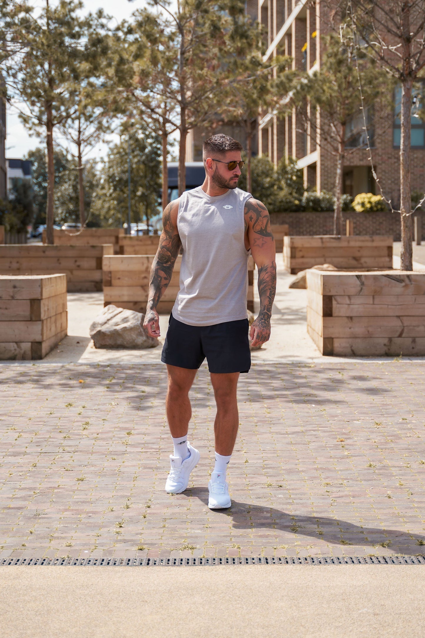 Buzz Physique Destiny Sleeveless T-Shirt - Grey - Premium  from Buzz Physique - Just $10.95! Shop now at Buzz Physique