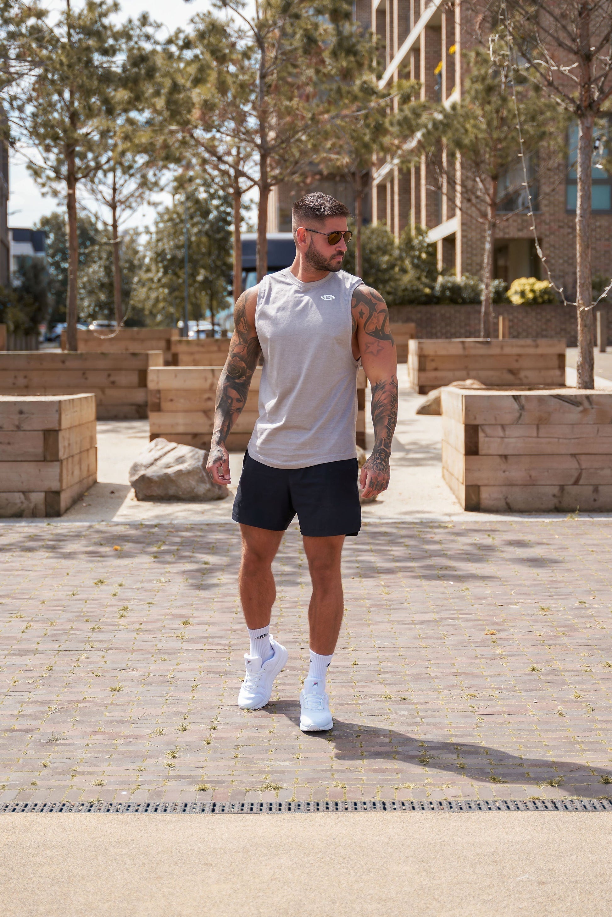 Buzz Physique Destiny Sleeveless T-Shirt - Grey - Premium  from Buzz Physique - Just $10.95! Shop now at Buzz Physique