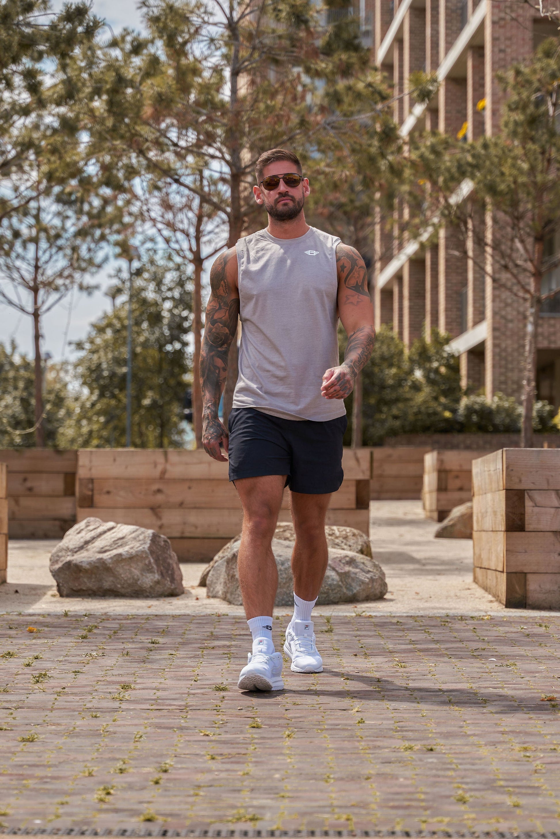 Buzz Physique Destiny Sleeveless T-Shirt - Grey - Premium  from Buzz Physique - Just $10.95! Shop now at Buzz Physique