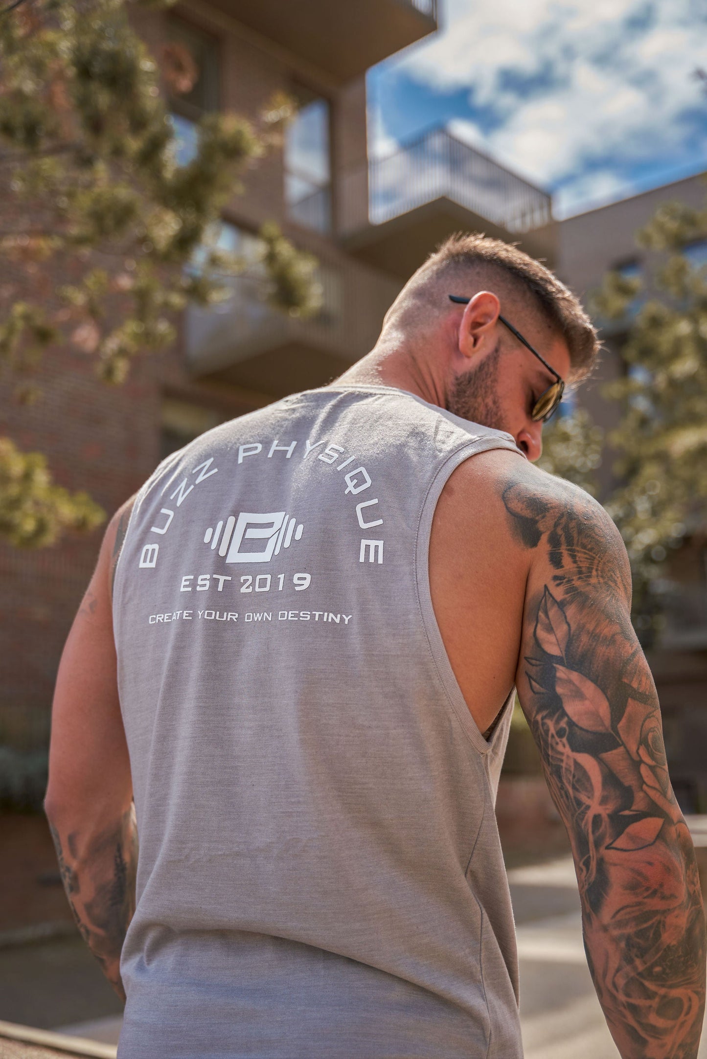 Buzz Physique Destiny Sleeveless T-Shirt - Grey - Premium  from Buzz Physique - Just $10.95! Shop now at Buzz Physique