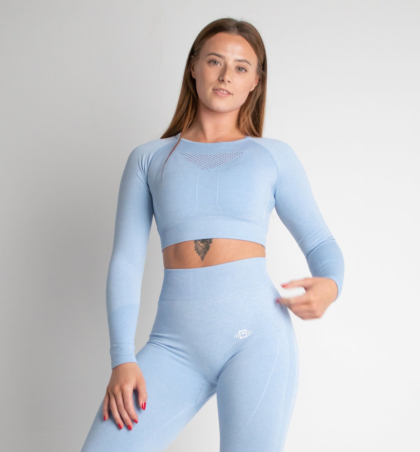 Buzz Physique Acute Seamless Crop Top - Blue - Premium  from Buzz Physique - Just $12.95! Shop now at Buzz Physique