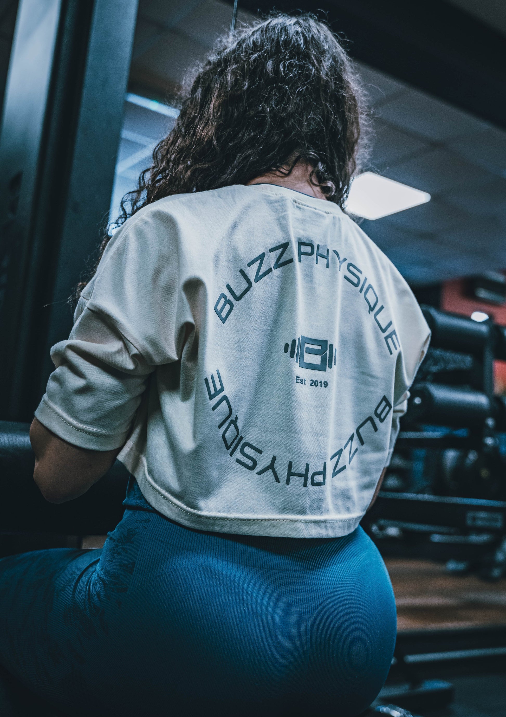 Buzz Physique Oversized Crop T-Shirt - Cream - Premium  from Buzz Physique - Just $10.95! Shop now at Buzz Physique