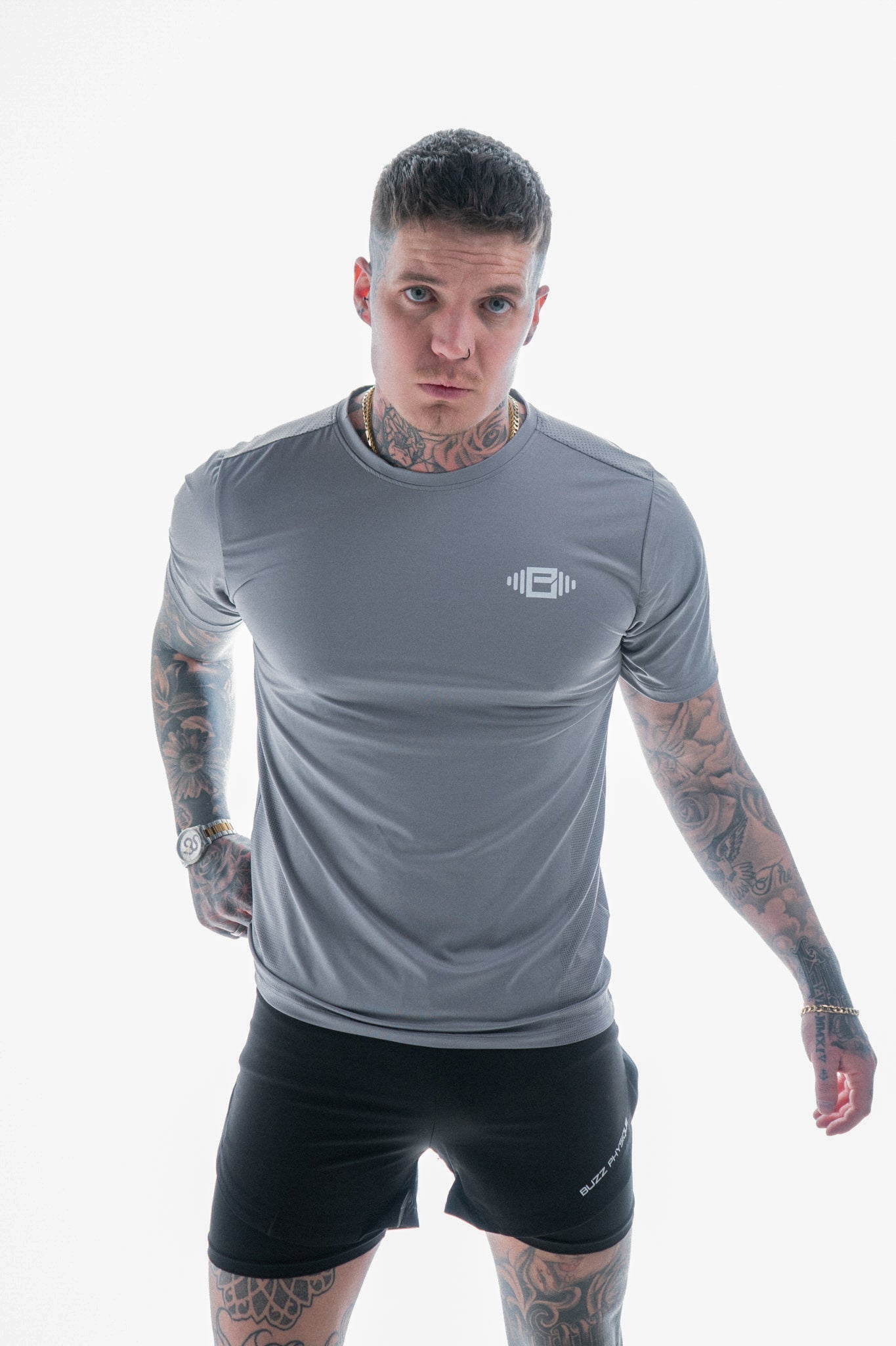 Buzz Physique Energy T-Shirt - Light Grey - Premium  from Buzz Physique - Just $12.95! Shop now at Buzz Physique