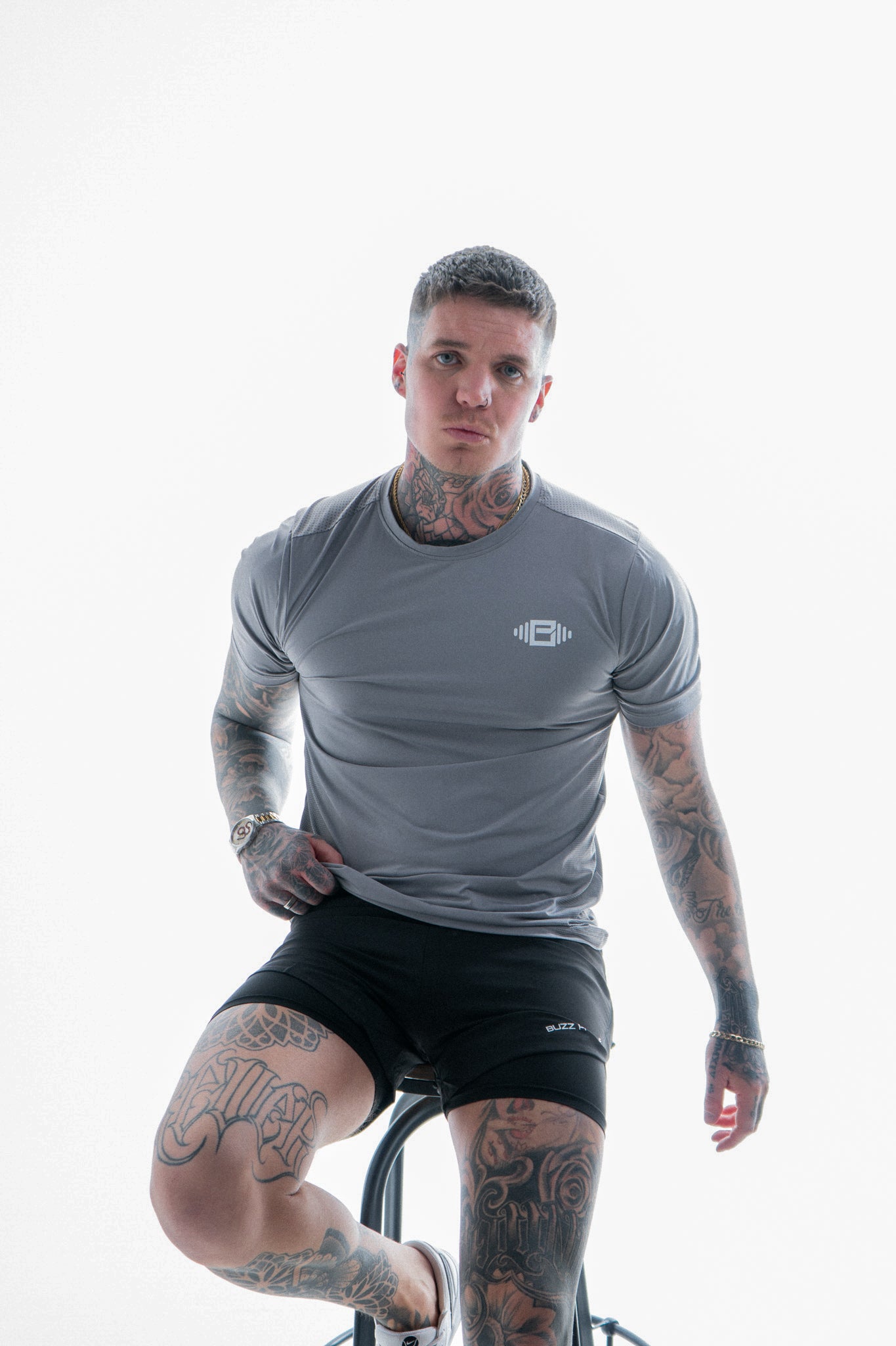 Buzz Physique Energy T-Shirt - Light Grey - Premium  from Buzz Physique - Just $12.95! Shop now at Buzz Physique