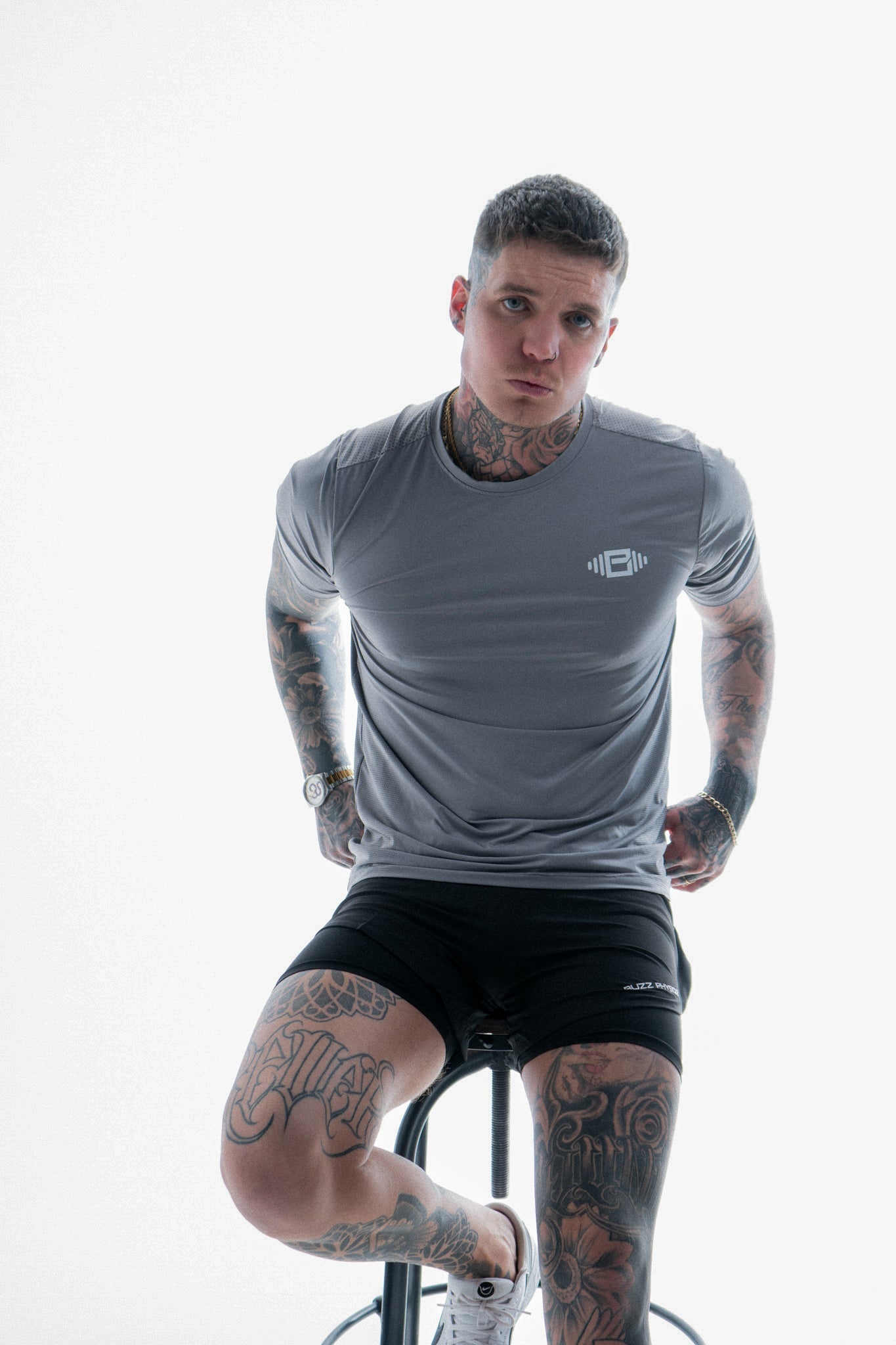 Buzz Physique Energy T-Shirt - Light Grey - Premium  from Buzz Physique - Just $12.95! Shop now at Buzz Physique