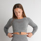 Buzz Physique Acute Seamless Crop Top - Grey - Premium  from Buzz Physique - Just $22.95! Shop now at Buzz Physique