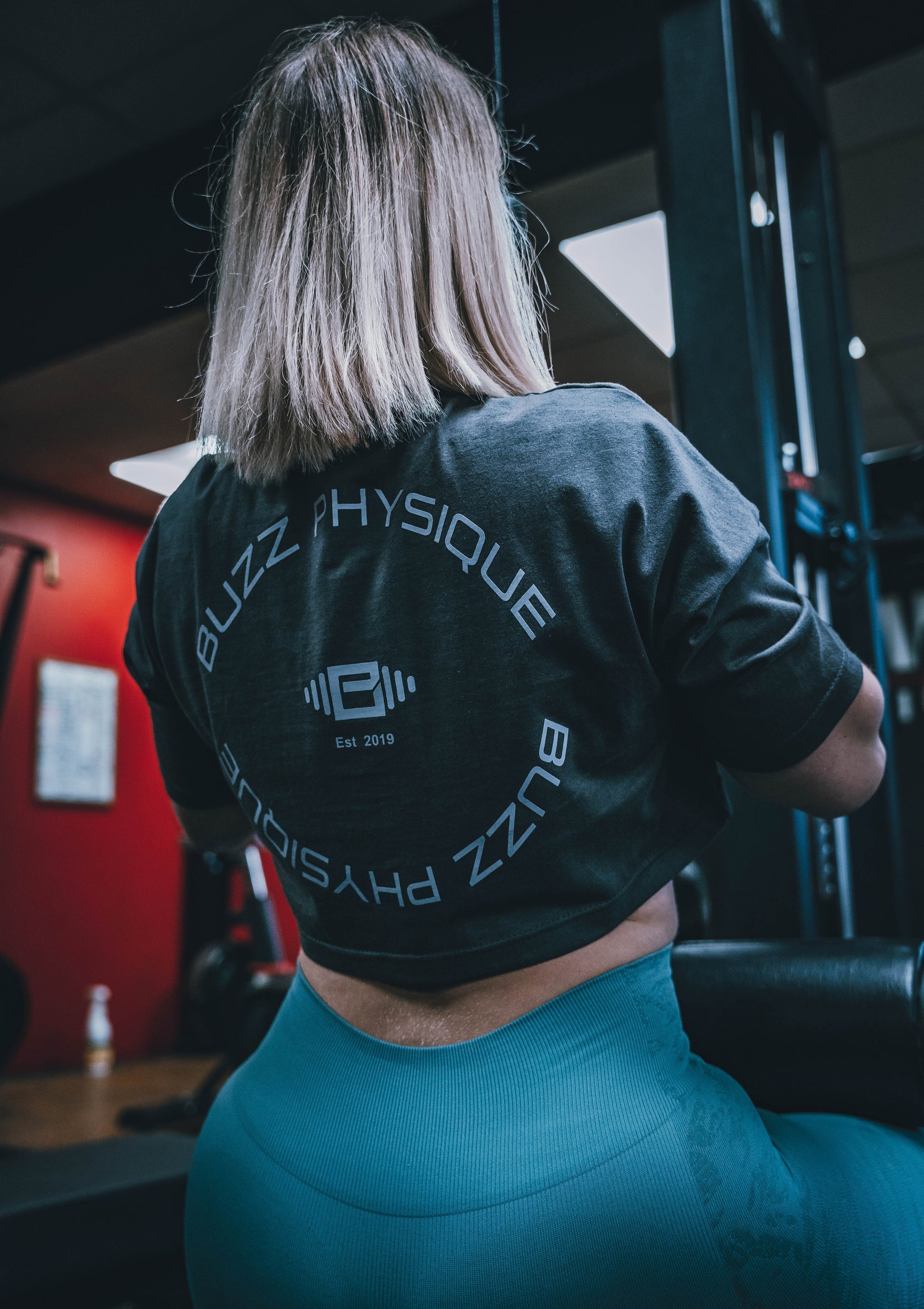 Buzz Physique Oversized Crop T-Shirt - Dark Grey - Premium  from Buzz Physique - Just $10.95! Shop now at Buzz Physique