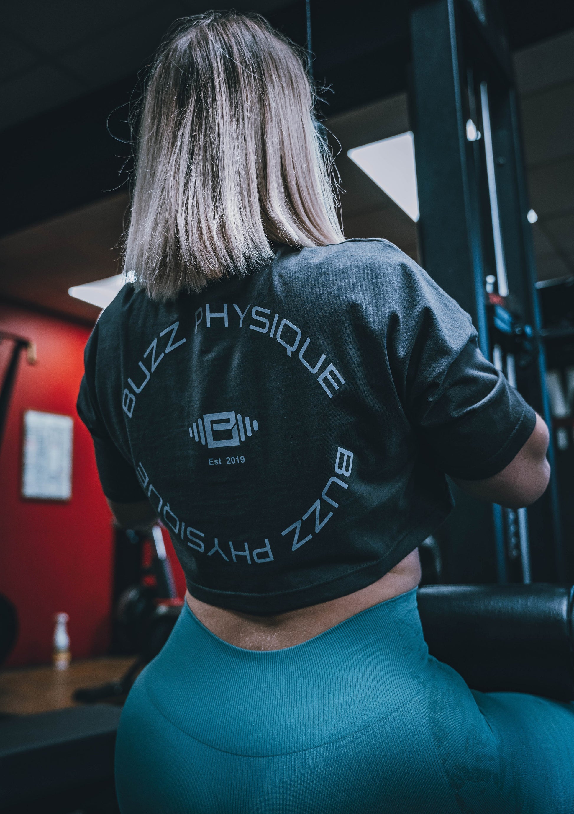Buzz Physique Oversized Crop T-Shirt - Dark Grey - Premium  from Buzz Physique - Just $15.95! Shop now at Buzz Physique