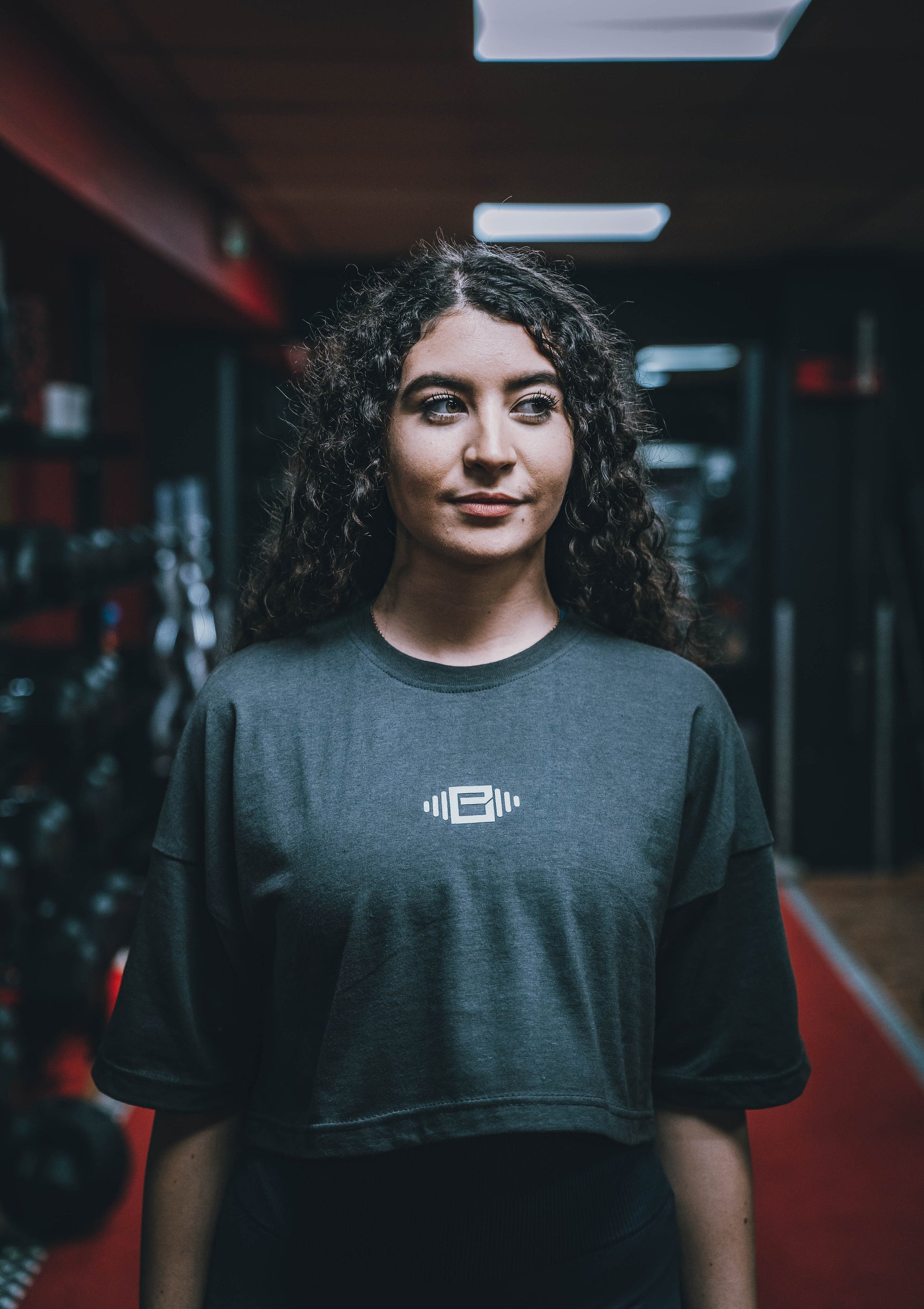 Buzz Physique Oversized Crop T-Shirt - Dark Grey - Premium  from Buzz Physique - Just $10.95! Shop now at Buzz Physique