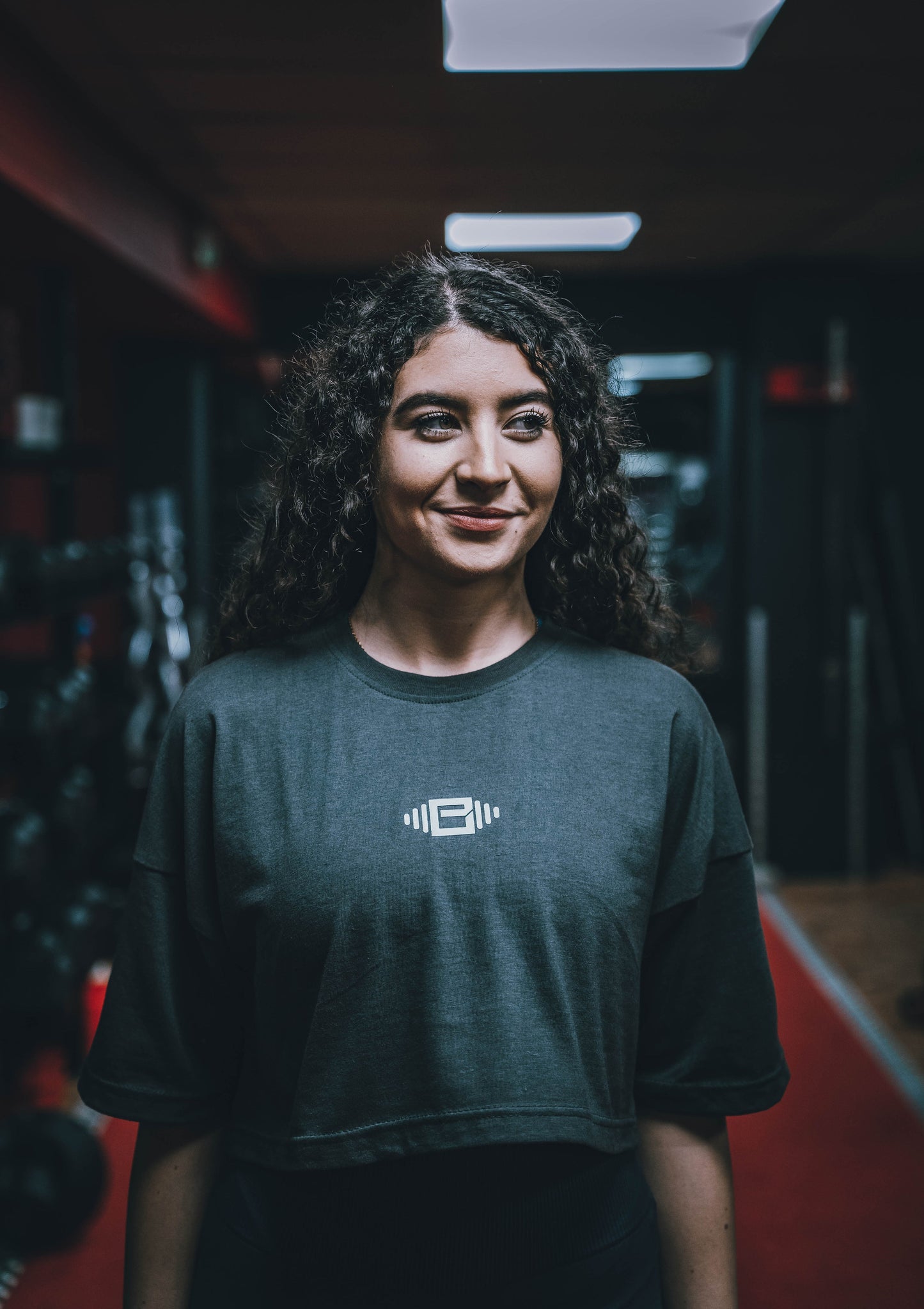 Buzz Physique Oversized Crop T-Shirt - Dark Grey - Premium  from Buzz Physique - Just $10.95! Shop now at Buzz Physique