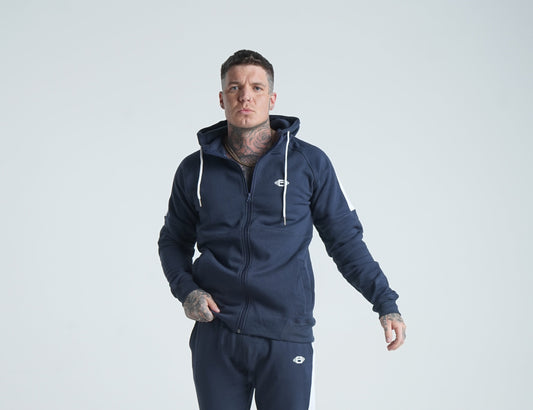 Crest Zip Up Hoodie - Navy - Premium  from Buzz Physique - Just $14.95! Shop now at Buzz Physique