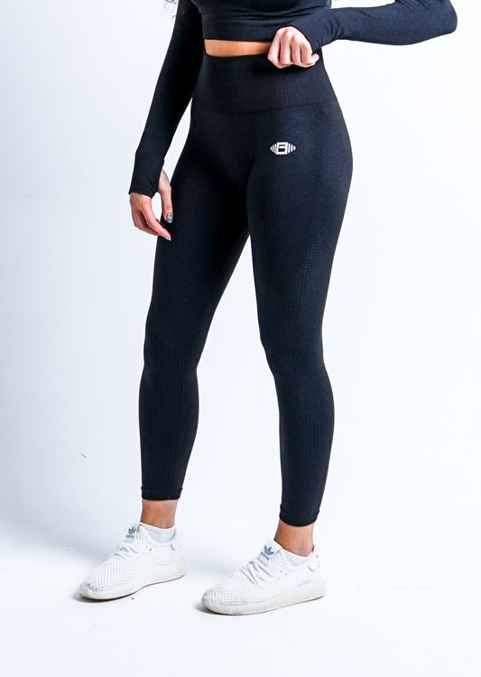 BuzzPhysique Roma Seamless Leggings - Black - Premium  from Buzz Physique - Just $25.00! Shop now at Buzz Physique