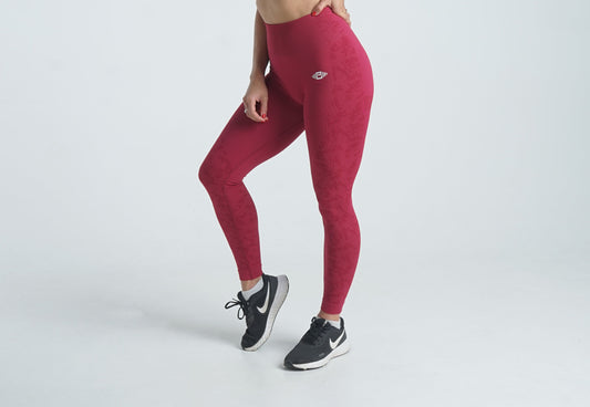 Grace Seamless Leggings - Cherry - Premium  from Buzz Physique - Just $16.95! Shop now at Buzz Physique