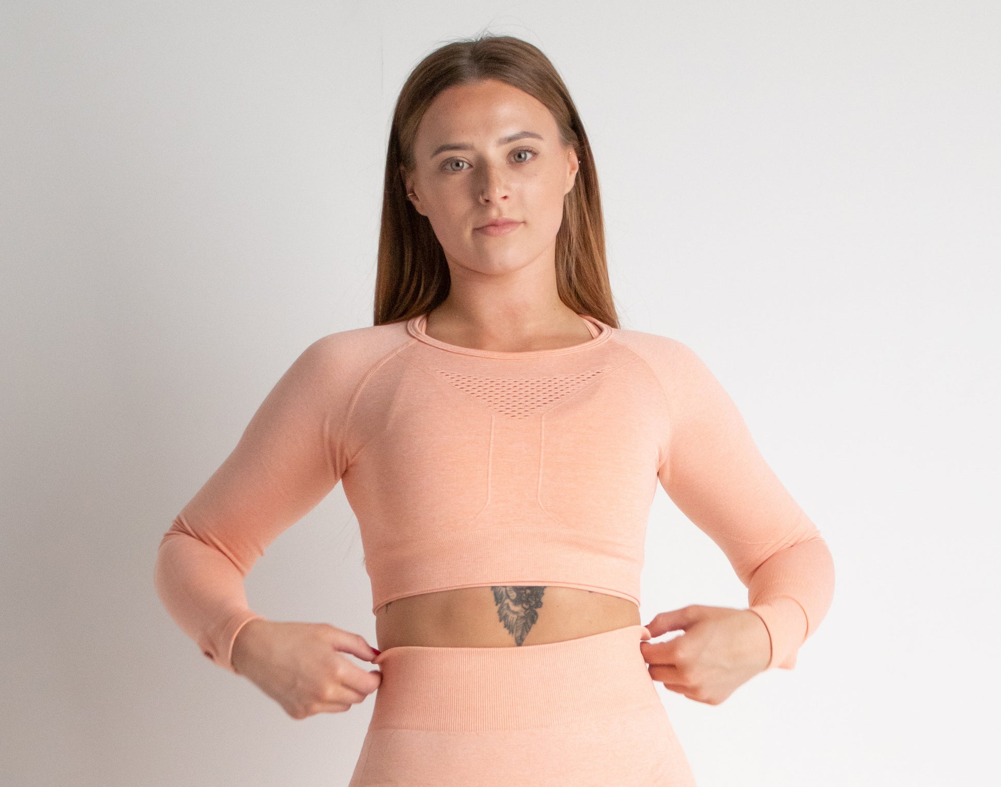 Buzz Physique Acute Seamless Crop Top - Peach - Premium  from Buzz Physique - Just $12.95! Shop now at Buzz Physique
