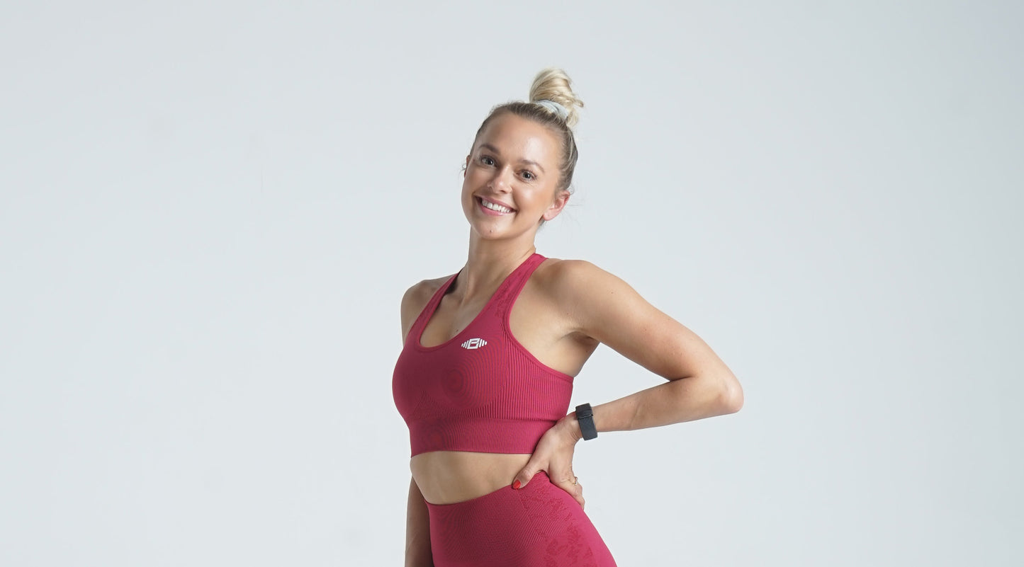 Grace Seamless Bra - Cherry - Premium  from Buzz Physique - Just $12.95! Shop now at Buzz Physique