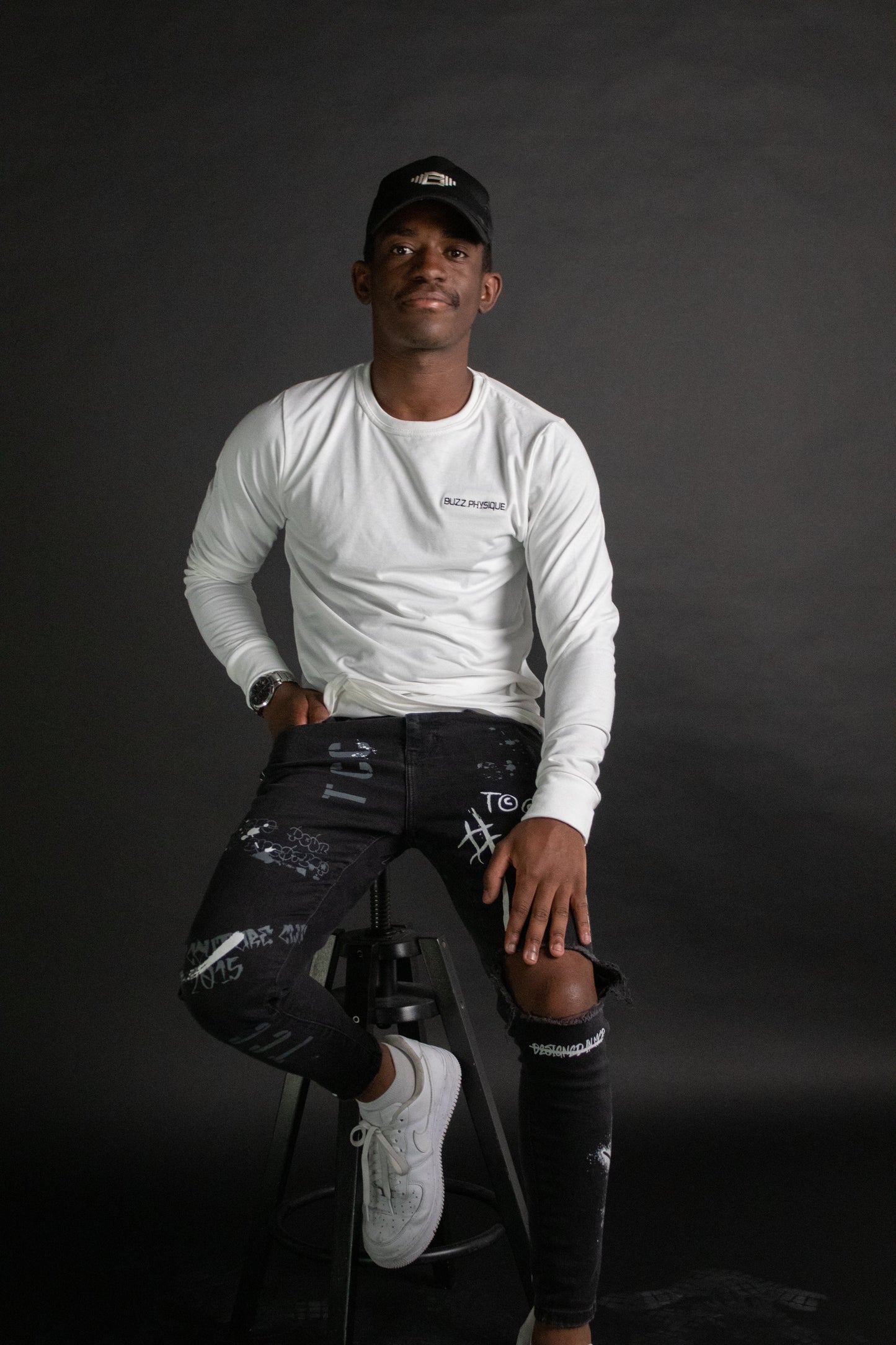 Buzz Physique illusion Long Sleeve T-Shirt - White - Premium from Buzz Physique - Just $15.95! Shop now at Buzz Physique