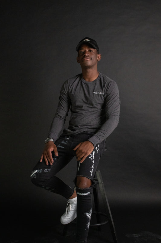 Buzz Physique illusion Long Sleeve T-Shirt - Charcoal - Premium  from Buzz Physique - Just $7.95! Shop now at Buzz Physique