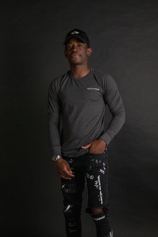 Buzz Physique illusion Long Sleeve T-Shirt - Charcoal - Premium  from Buzz Physique - Just $7.95! Shop now at Buzz Physique