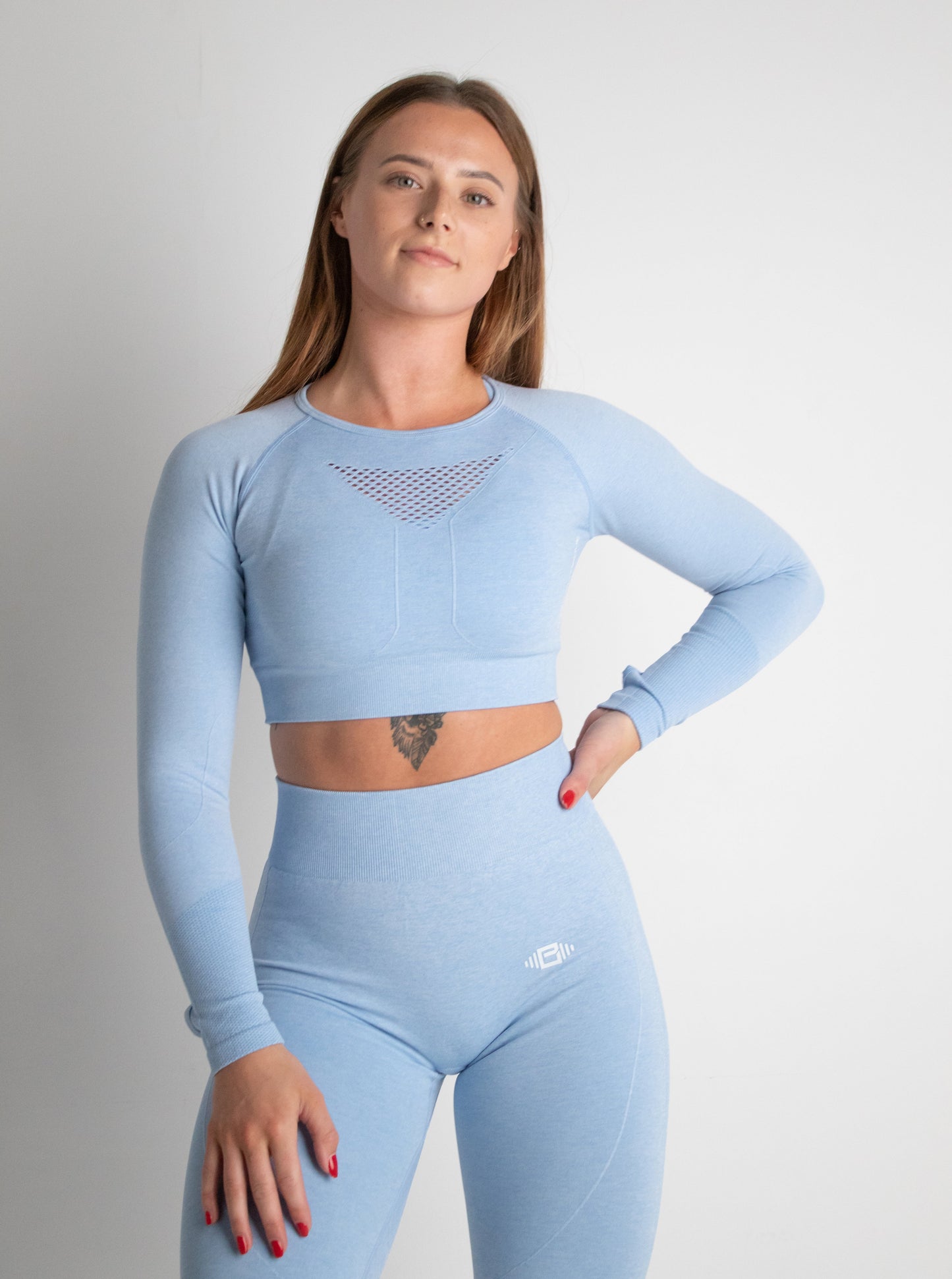 Buzz Physique Acute Seamless Crop Top - Blue - Premium  from Buzz Physique - Just $12.95! Shop now at Buzz Physique