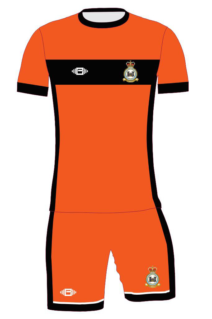 RAF Odiham Short Sleeve Football Kit - Orange/Black - Premium  from Buzz Physique - Just $32! Shop now at Buzz Physique