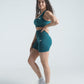 Xena Seamless Shorts -Teal - Premium  from Buzz Physique - Just $10.95! Shop now at Buzz Physique