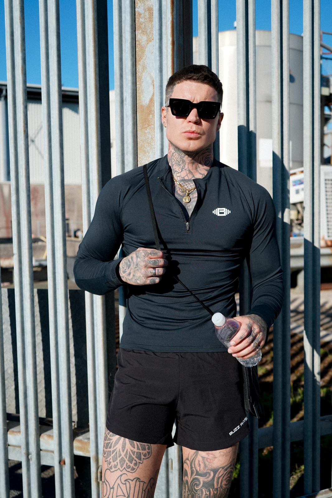 Buzz Physique Athletic 1/4 Zip Top - Premium  from Buzz Physique - Just $19.95! Shop now at Buzz Physique