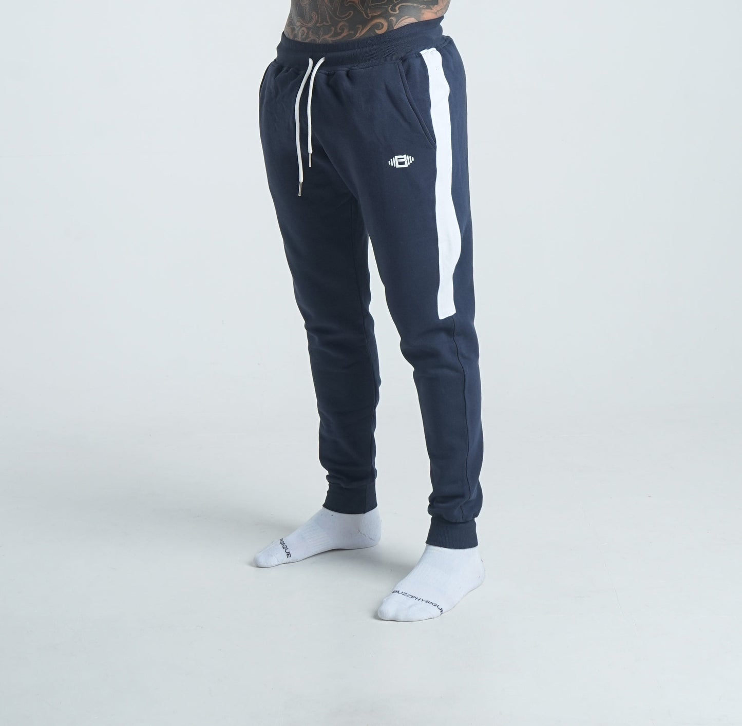 Buzz Physique Crest Joggers - Navy - Premium  from Buzz Physique - Just $22.95! Shop now at Buzz Physique