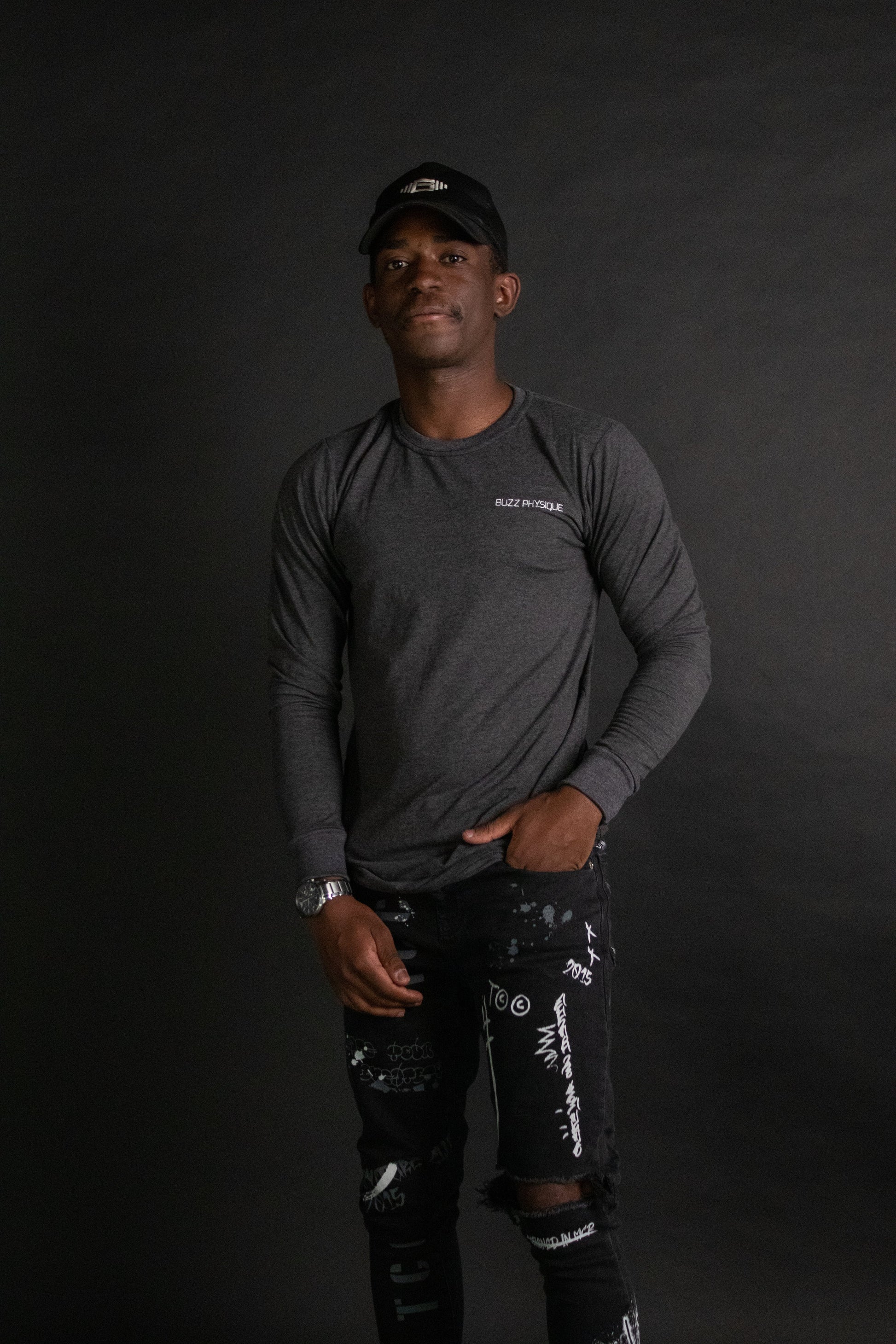 Buzz Physique illusion Long Sleeve T-Shirt - Charcoal - Premium  from Buzz Physique - Just $15.95! Shop now at Buzz Physique